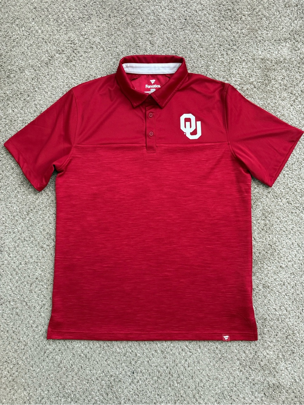 University of Oklahoma OU Men’s Crimson Red Polo Size Large